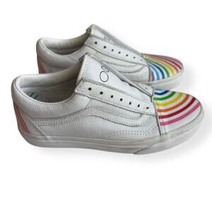 Vans Flower Shop White Leather Rainbow by Amirah Kassem Sneakers